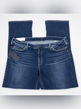 Silver Jeans Suki Slim Boot Mid Rise Curvy Jeans plus size women size 24 New